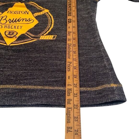 NHL Boston Bruins Hockey Lace Up French Terry Cloth Pullover Women Size Medium - Picture 10 of 11